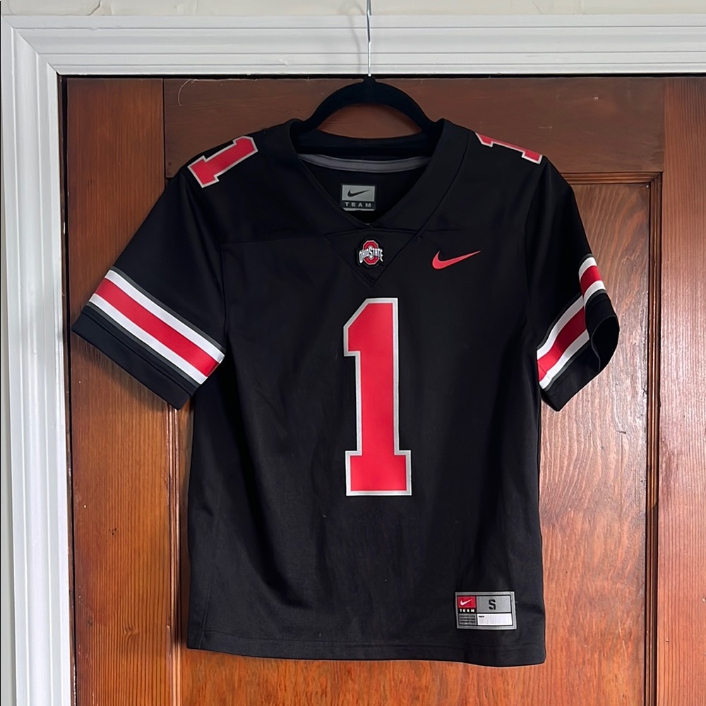 Nike Black and Red Buckeyes Jersey